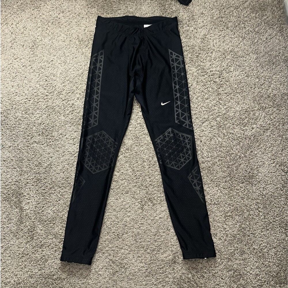 Nike Pants Mens Medium Black SWIFT TECH Running Pants Lightweight 548146-010
